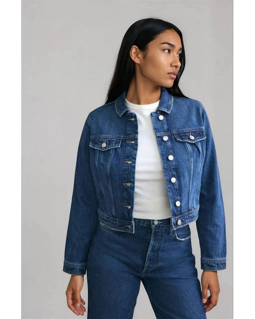 Secret Label Blue Cropped Denim Jacket