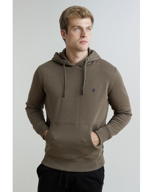 French Connection Green Cotton Blend Hoody for men