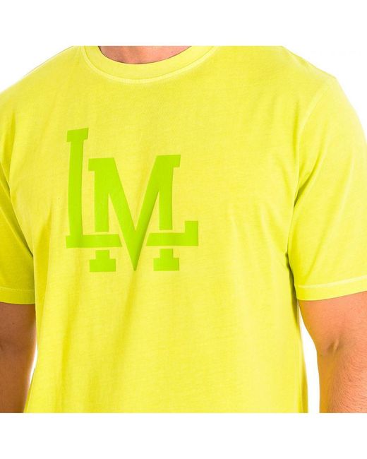La Martina Yellow Short Sleeve T-Shirt Tmr320-Js330 for men