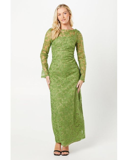 Debut London Green By Coast Cami Lined Lace Maxi Dress