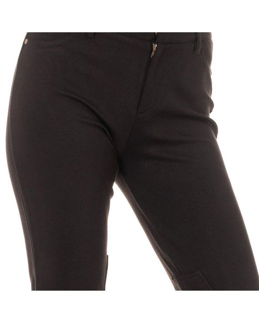 La Martina Black Ottoman Elastic Pants Type Leggings Lwt003