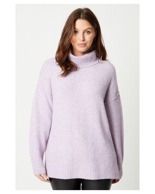 Wallis Purple Cosy Seam Detail Sweater