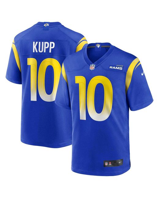 Nike Blue Nfl Los Angeles Rams 10 Kupp Home Game Jersey for men