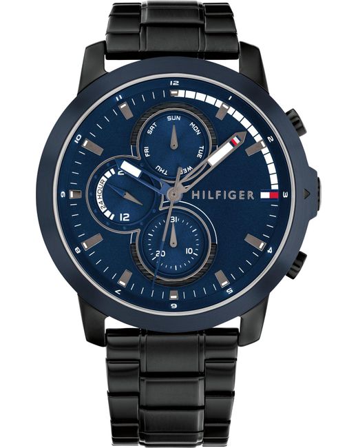 Tommy Hilfiger Black Jameson Le Watch 1792049 Stainless Steel (Archived) for men