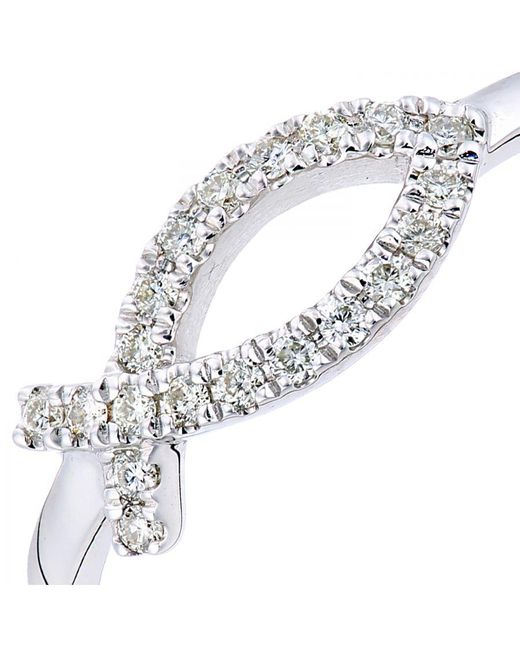 DIAMANT L'ÉTERNEL 9kt Witgouden Ring Met 0,1 Ct Diamant in het White voor heren