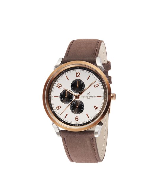 Pierre Cardin Brown Pigalle Nine Watch Cpi.2022 Leather for men