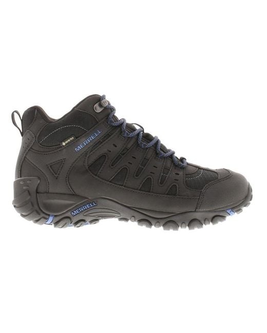 Merrell Black Walking Boots Accentor Sport Mid Lace Up for men