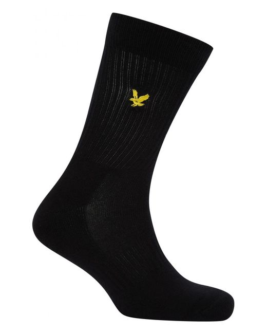 Lyle & Scott Black Camdyn 5 Pack Sport Sock for men