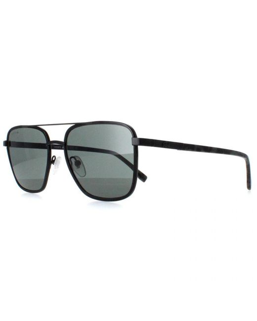 Lacoste Gray Rectangle Matte L245S Metal for men