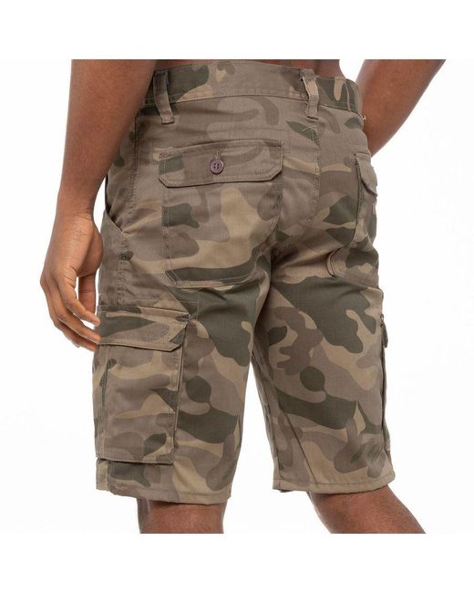 Kruze By Enzo Natural Camo Shorts for men
