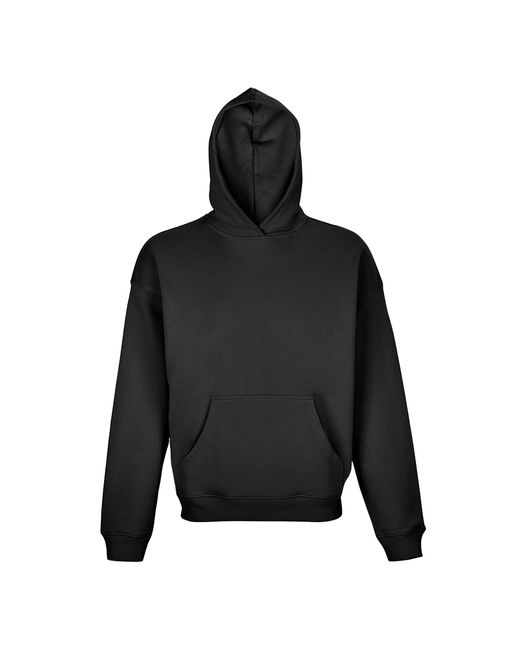 Sol's Black Adult Connor Organic Oversized Hoodie Cotton
