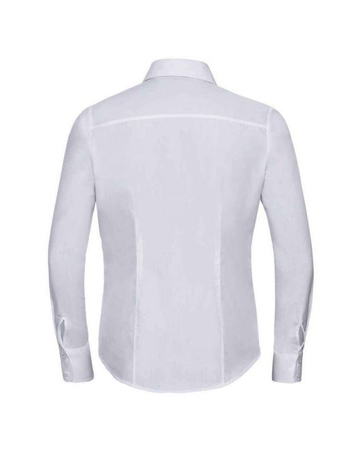 Russell Blue Collection /Ladies Poplin Fitted Long-Sleeved Formal Shirt