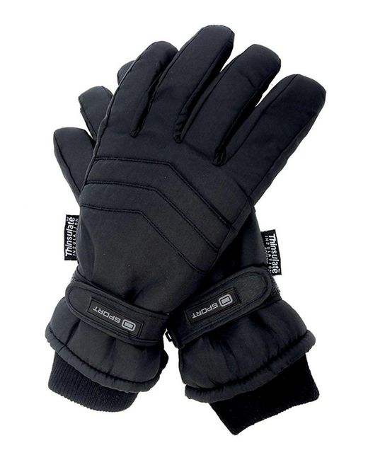 Thinsulate Blue 3M 40 Gram Thermal Insulated Waterproof Ski Gloves for men