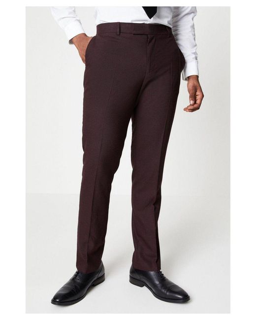 Burton Purple Tipped Suit Trouser for men