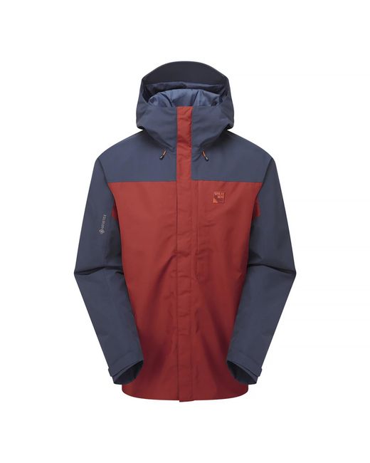Sprayway Blue Waterproof Gore-Tex Hooded Hiking Jacket Rain Shell Coat for men