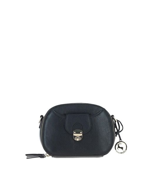 Ashwood Leather Black Real Compact Crossbody Bag With Adjustable Strap