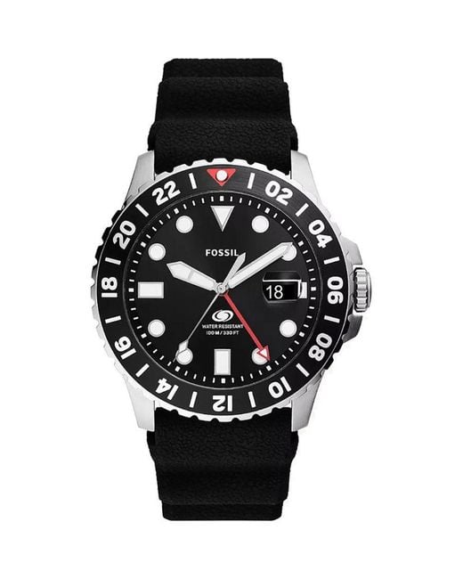 Fossil Black Watch Fs6036 Silicone for men