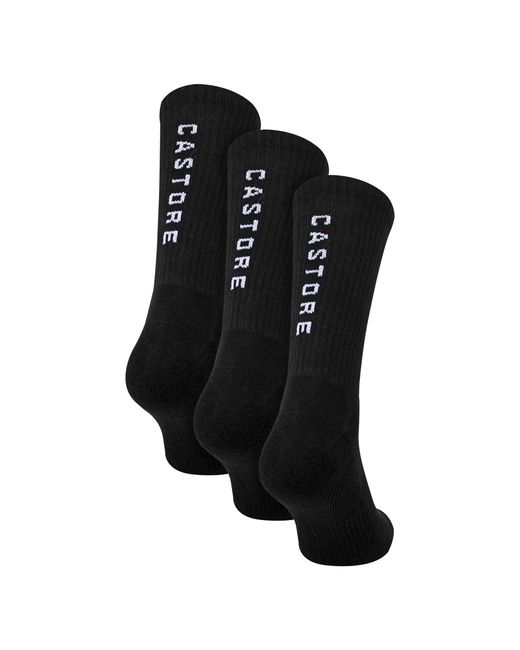 Castore Black 3 Pack Ladies Crew Soft Comfortable Durable Socks for men