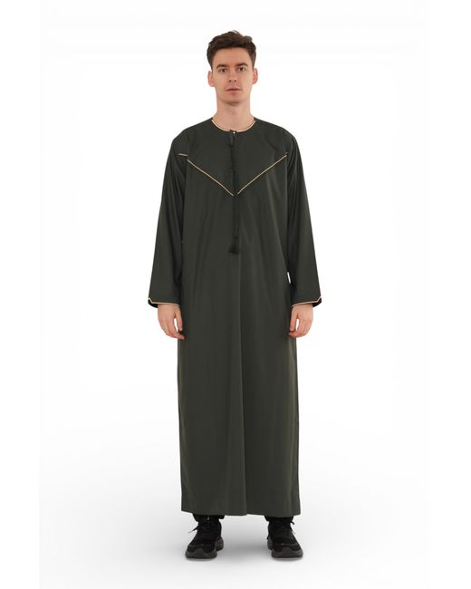 Thobez Black Ramadan Moroccan Jubba Robe Djellaba Eid Thobe for men