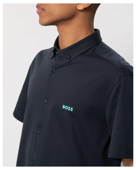 Boss Blue Boss B Motion S Short Sleeve Shirt for men