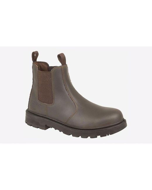 Grafters Brown Grinder Safety Dealer Boots for men
