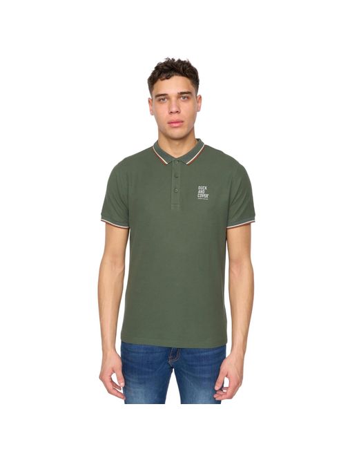 Duck and Cover Green Melports Polo Shirt Cotton for men