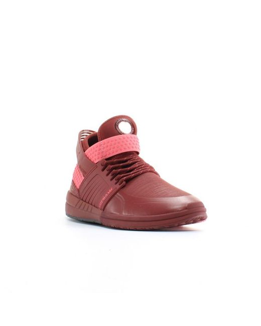 Supra Red Skytop V Synthetic Hi Top Lace Up Trainers 08032 625 for men