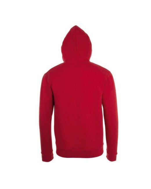 Sol's Red Stone Zip Up Plain Hoodie for men