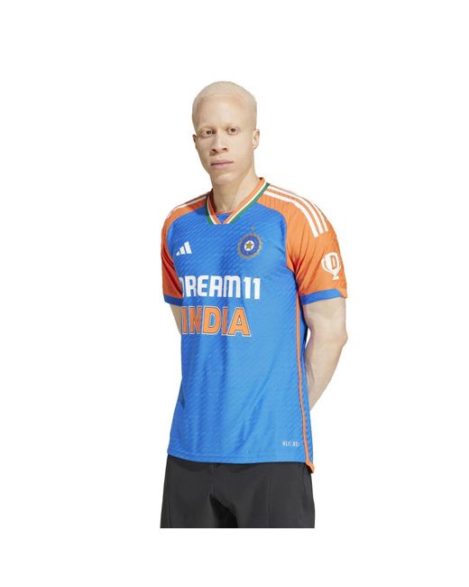 Adidas Blue India T20 Cricket Jersey 2025 20 20 International Match T Shirt