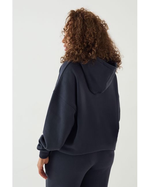 DSGN Studio Blue Towelling Applique Oversized Hoodie