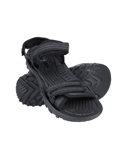 Mountain Warehouse Black 'Cyprus' Sandals Breathable Comfy Everyday Summer Shoes Textile