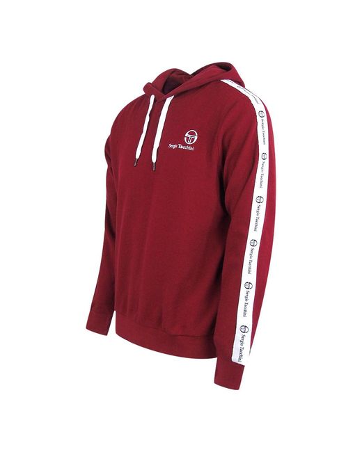 Sergio Tacchini Red Burgundy Devok Hoodie for men