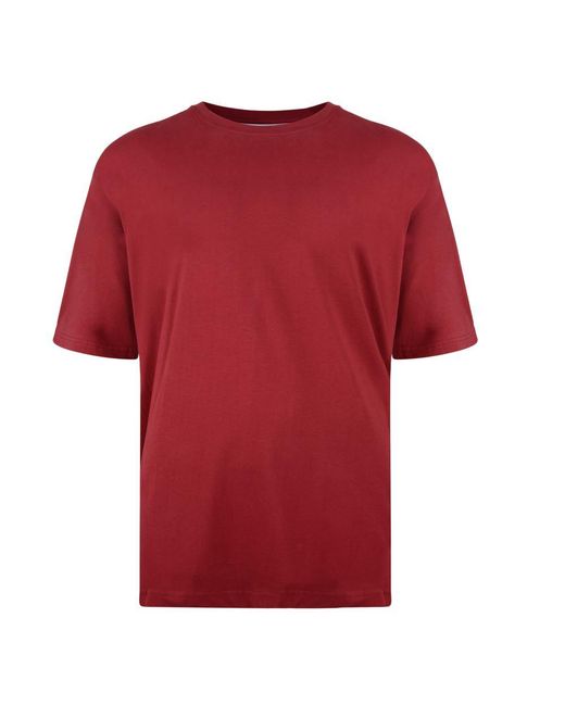 KAM Jeanswear Red Kam Denim T-Shirts Big & Tall Short Sleeve Crew Neck for men