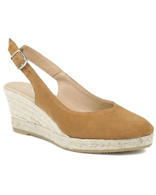 Jones Bootmaker Natural Raisa Leather Buckle Fasten Espadrilles