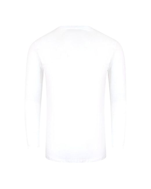 Moschino White Love Bold Logo Long Sleeve T-Shirt Cotton for men
