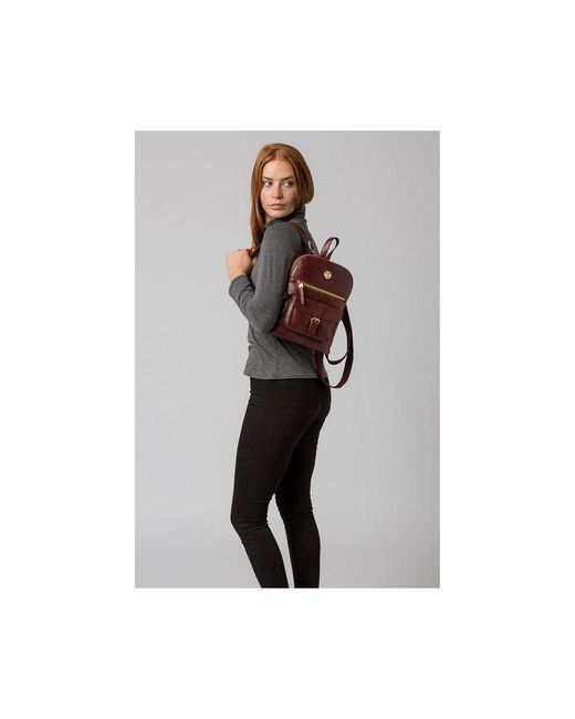 Pure Luxuries Brown 'Zinnia' Chestnut Leather Backpack