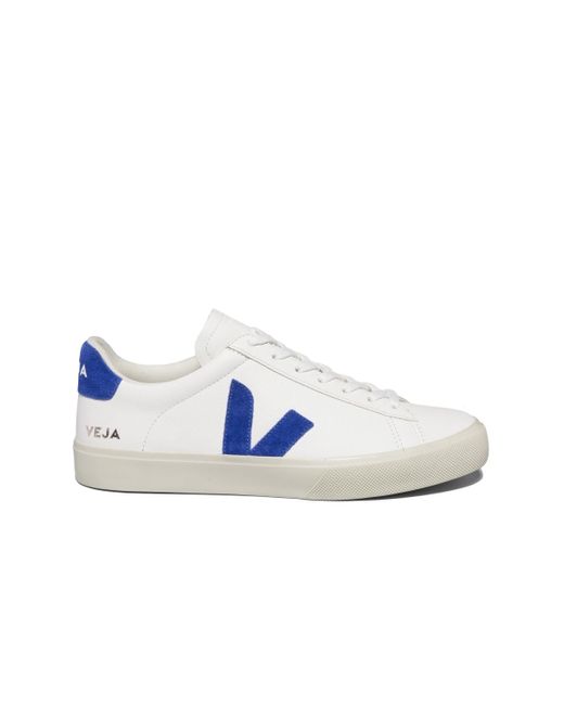 Veja Blue Campo Chromefree Leather Trainers for men