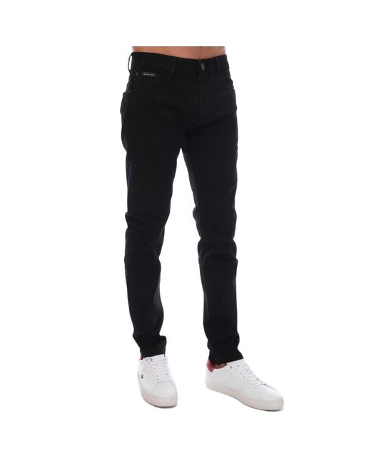 Henleys Black Mayhen Slim Jeans for men