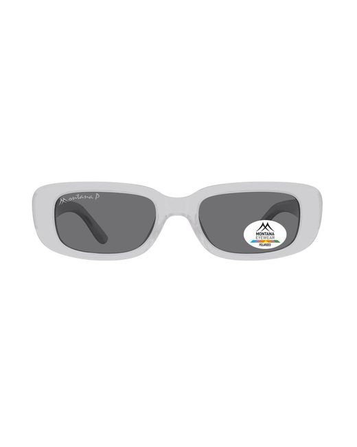 Montana Gray Rectangle Light Transparent Smoke Polarized Mp65