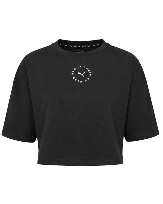 PUMA Black X Hyrox Cropped Lifestyle T-Shirt