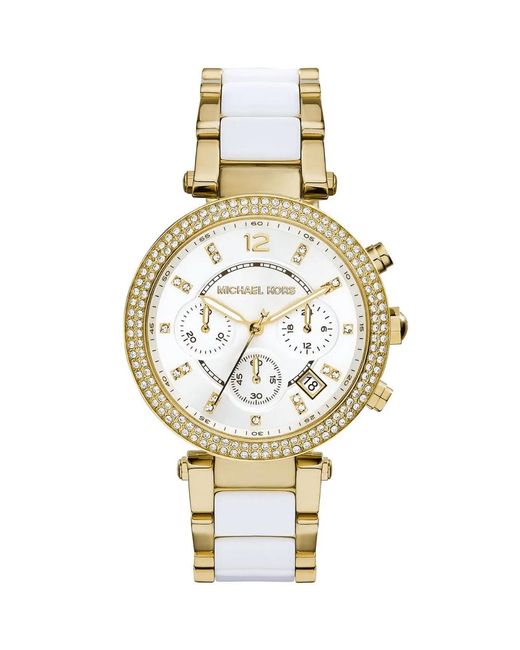 Michael Kors Metallic Parker Mk6119 Ladies Two-Tone Chronograph Watch