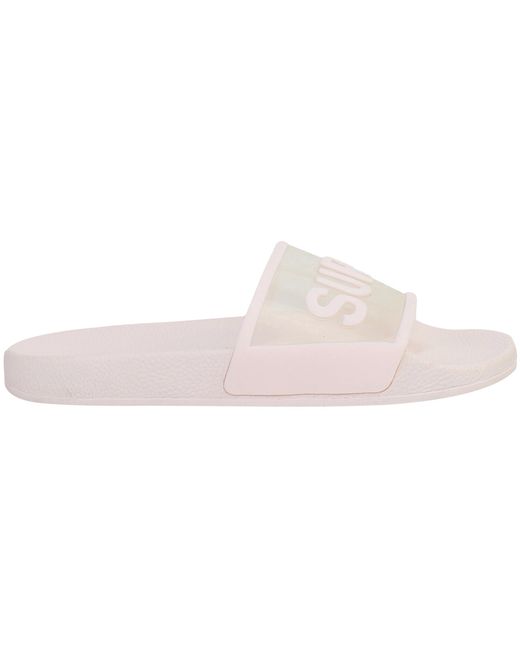 Superga Pink Clear Indentity Sliders