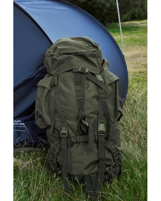 Mountain Warehouse Green 'Tor' Rucksack With Multiple Pockets Waterproof Travel Backpack