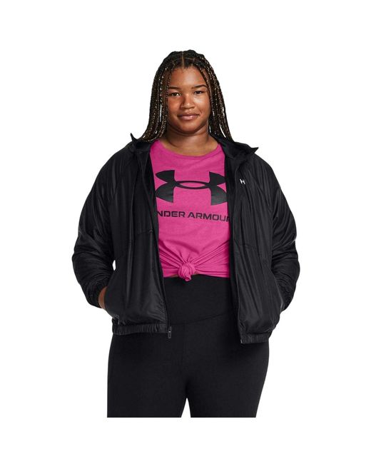 Under Armour Black Ladies Loose Fit Windbreaker