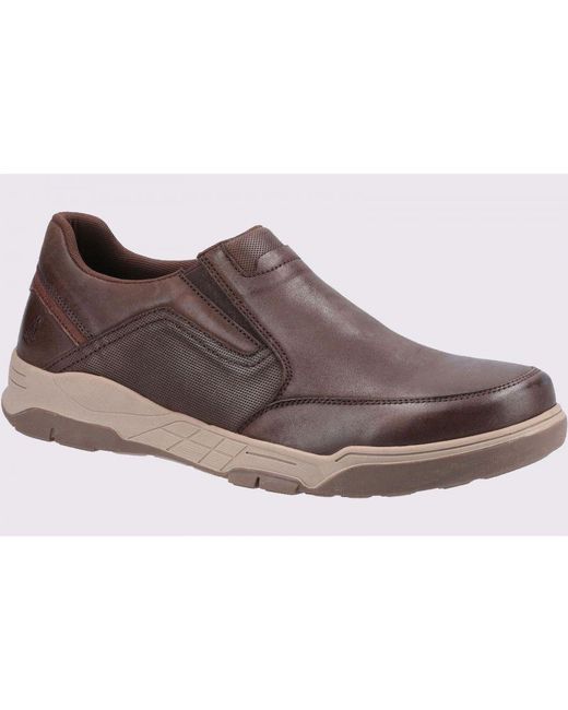Hush Puppies Brown Fletcher Memory Foam Slip On for men