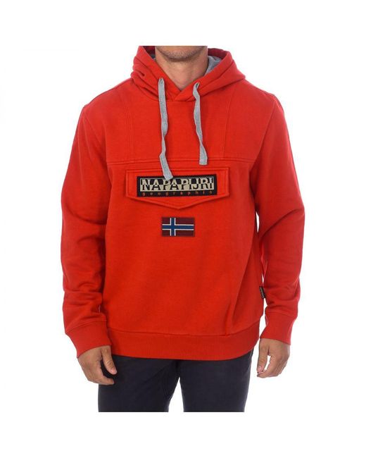 Napapijri Red Burgee Wint 2 Sweatshirt With Adjustable Hood Np0A4Gjd for men