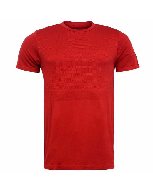 PUMA Red Sf Ferrari Evoknit Tee Top T-Shirt 762245 01 A5D for men