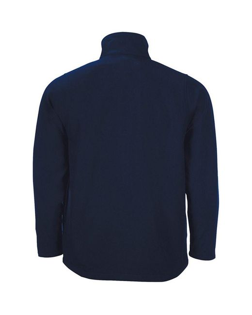 Sol's Blue Race Full Zip Water Repellent Softshell Jacket (French) for men