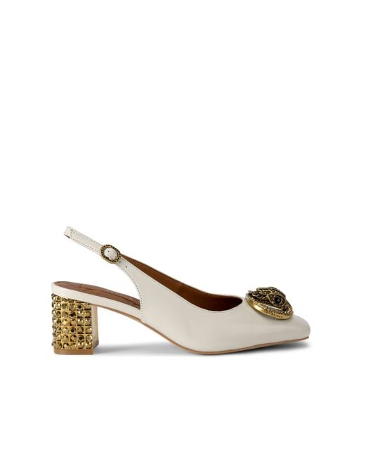 Kurt Geiger Metallic Chelsea Block Slingback Heels