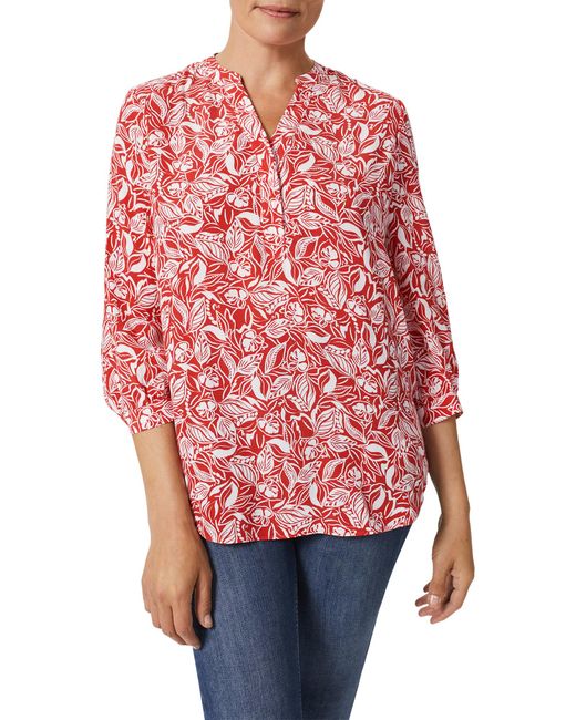 Hobbs Red Essie Printed Blouse